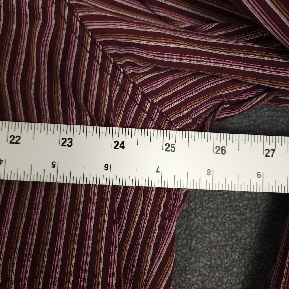 Keanan Duffty England's Dreaming Mens XXL Burgundy Stripe Button Down Shirt - Picture 3 of 8